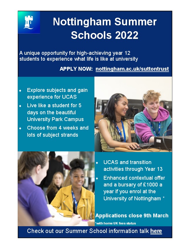 Nottingham Summer Schools leaflet new 2022 (1)